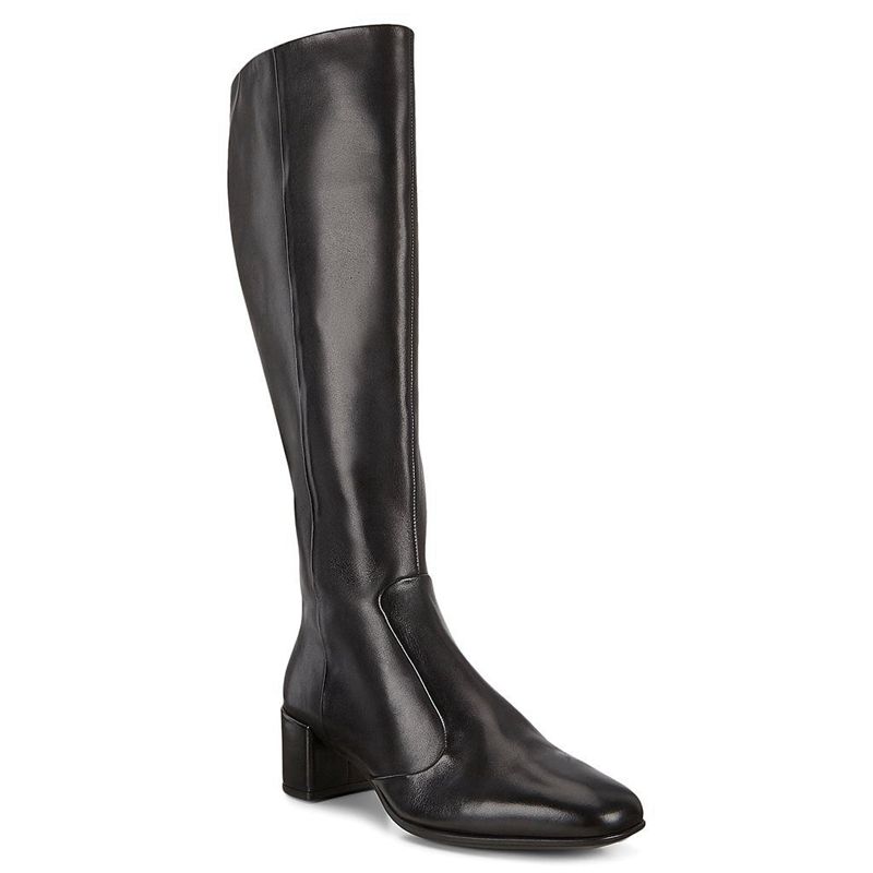 Women Boots Ecco Shape Squared 35 - Tall Boots Black - India CITUWG014